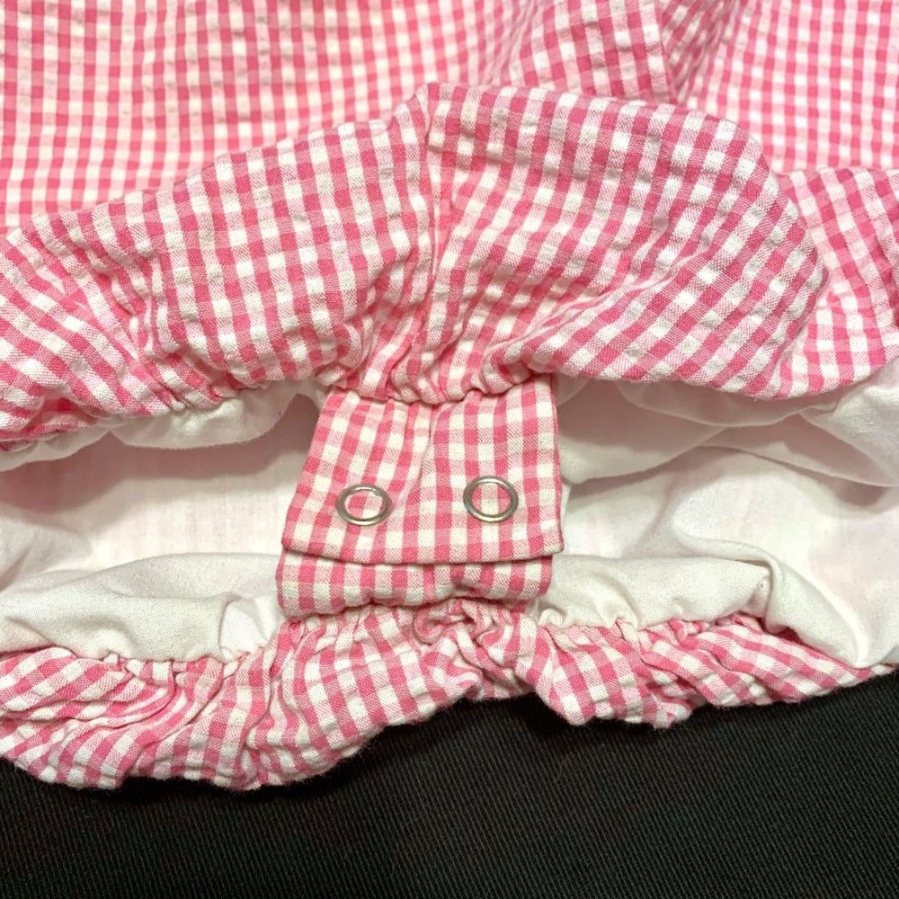 Adorable Pink Gingham Peplum Outfit Size 24M - Picture 5 of 5